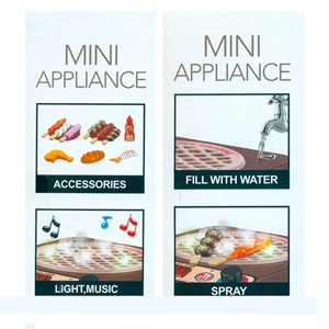 مینی اجاق گاز باربیکیو برقی 13 قطعه MINI ELECTRIC BBQ OVEN_اسباب بازی